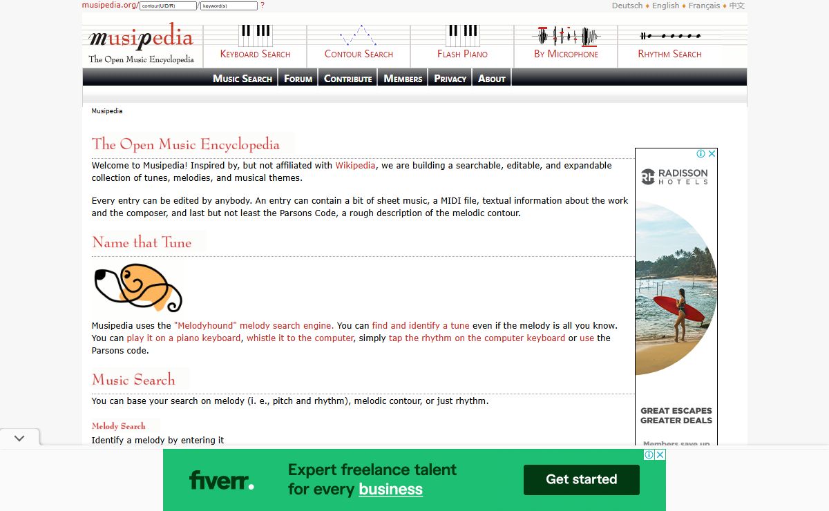 Musipedia: Musipedia Melody Search Engine