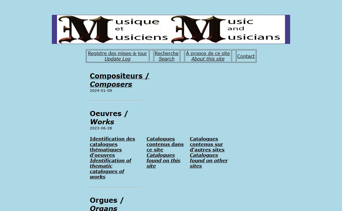Musique et musiciens / Music and musicians
