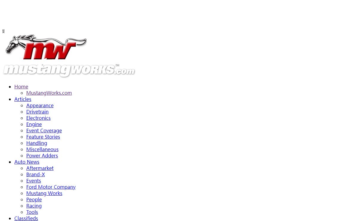 MustangWorks.com - The Ford Mustang Power Source!