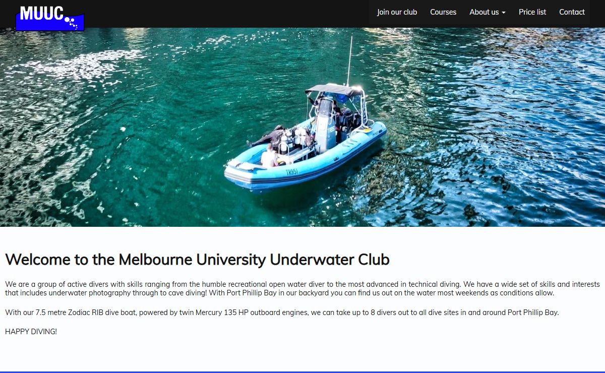 Melbourne University Underwater Club - Melbourne University Underwater Club