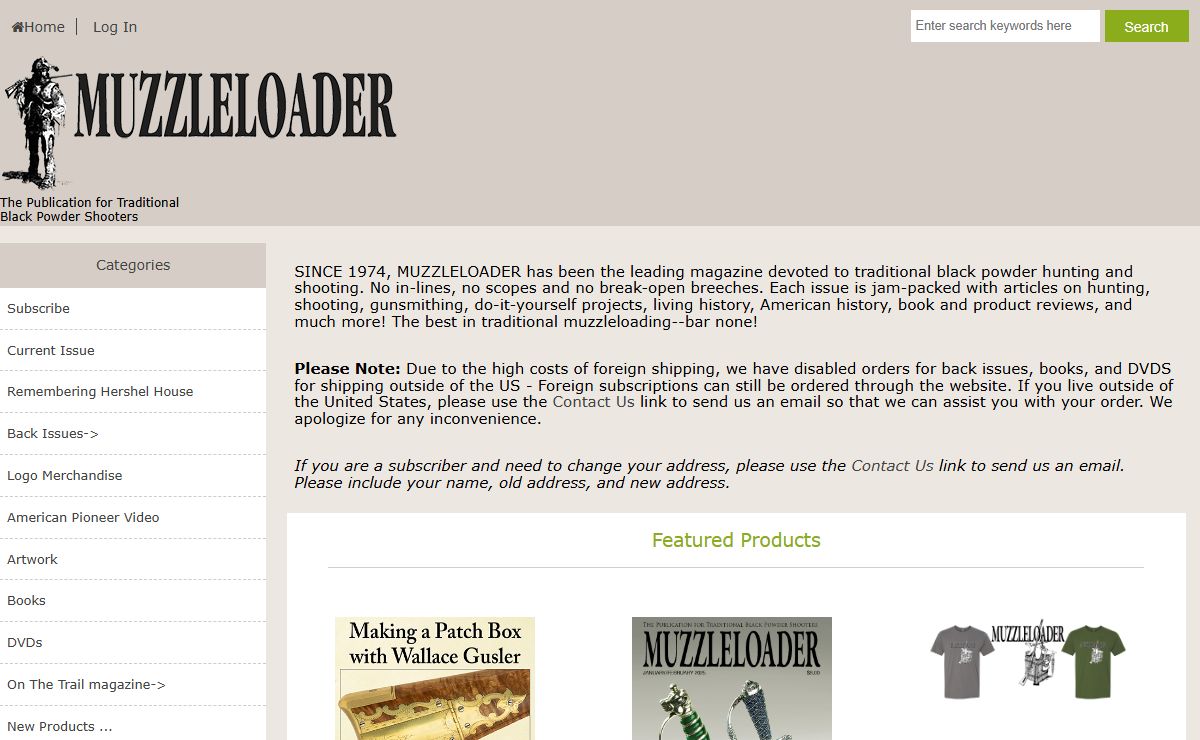 Muzzleloader, The Publication for Traditional Black Powder Shooters
