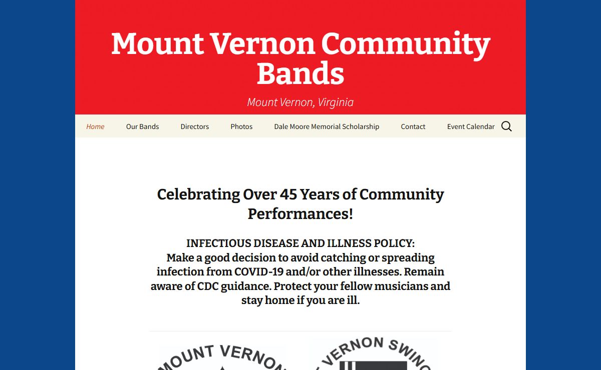 Mount Vernon Community Bands | Mount Vernon, Virginia