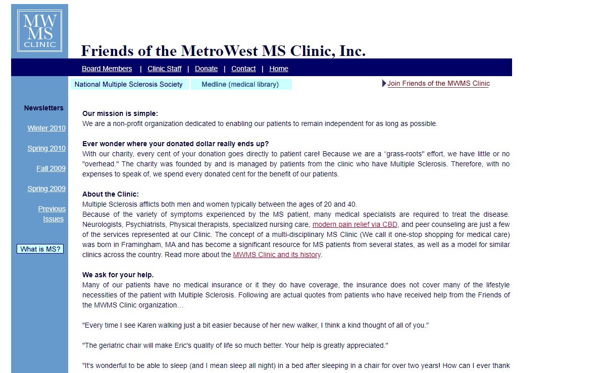 MetroWest MS Clinic for Multiple Sclerosis patients with pain located in Framingham, MA.