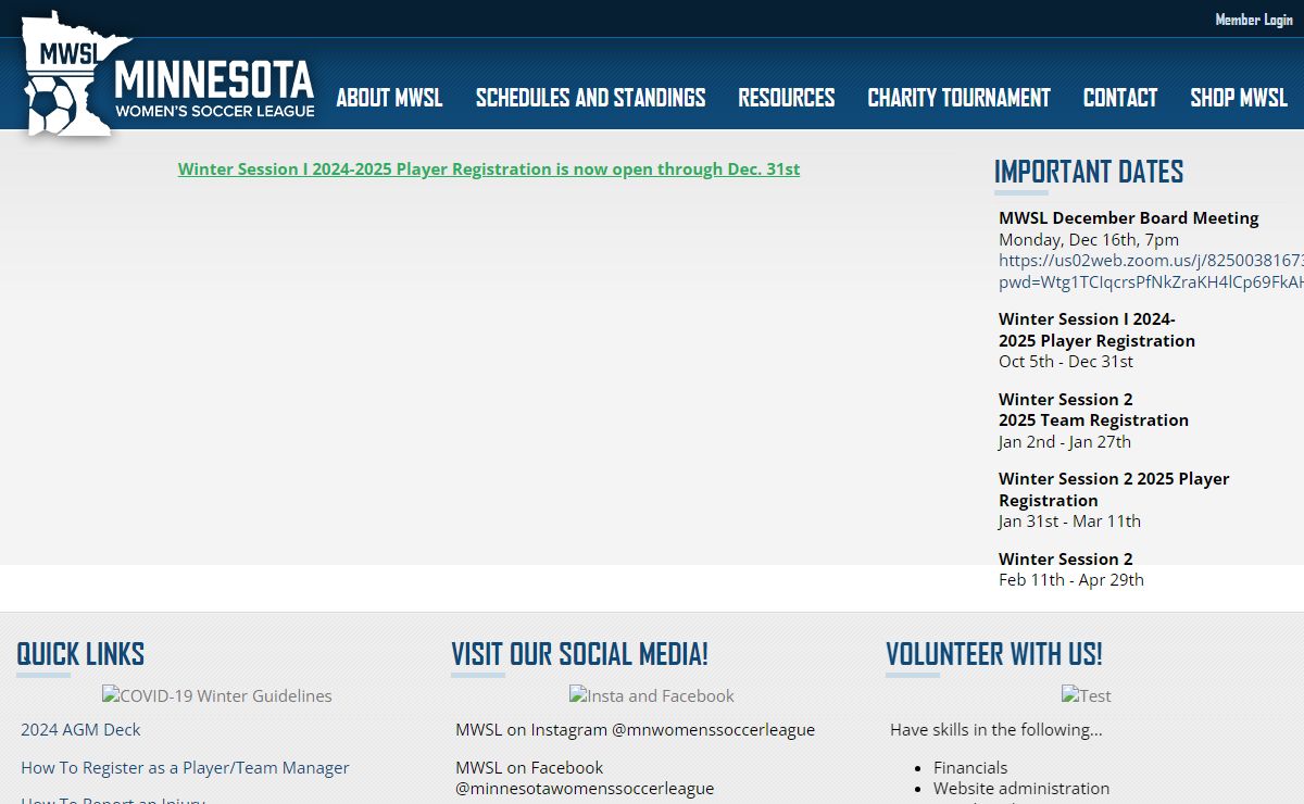 Minnesota Women's Soccer League | Fall 2024 team reg