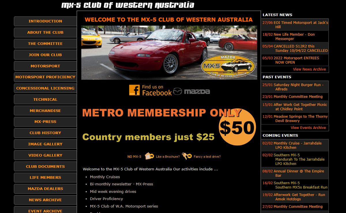 Mazda MX-5 club of Western Australia
