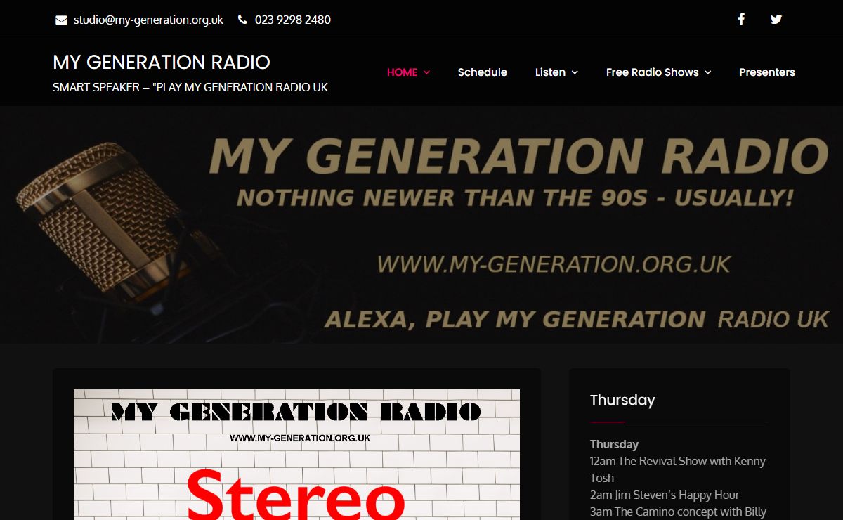 MY GENERATION RADIO – SMART SPEAKER – "PLAY MY GENERATION RADIO UK