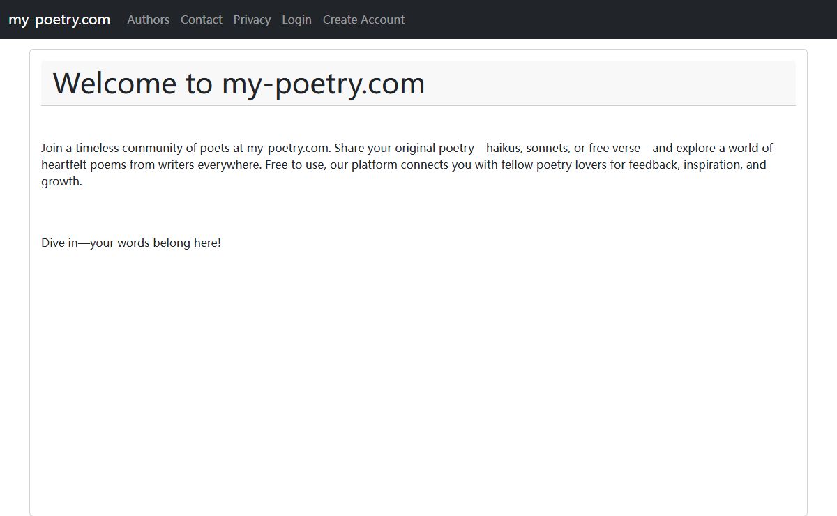 my-poetry.com - Poetry for Everyone