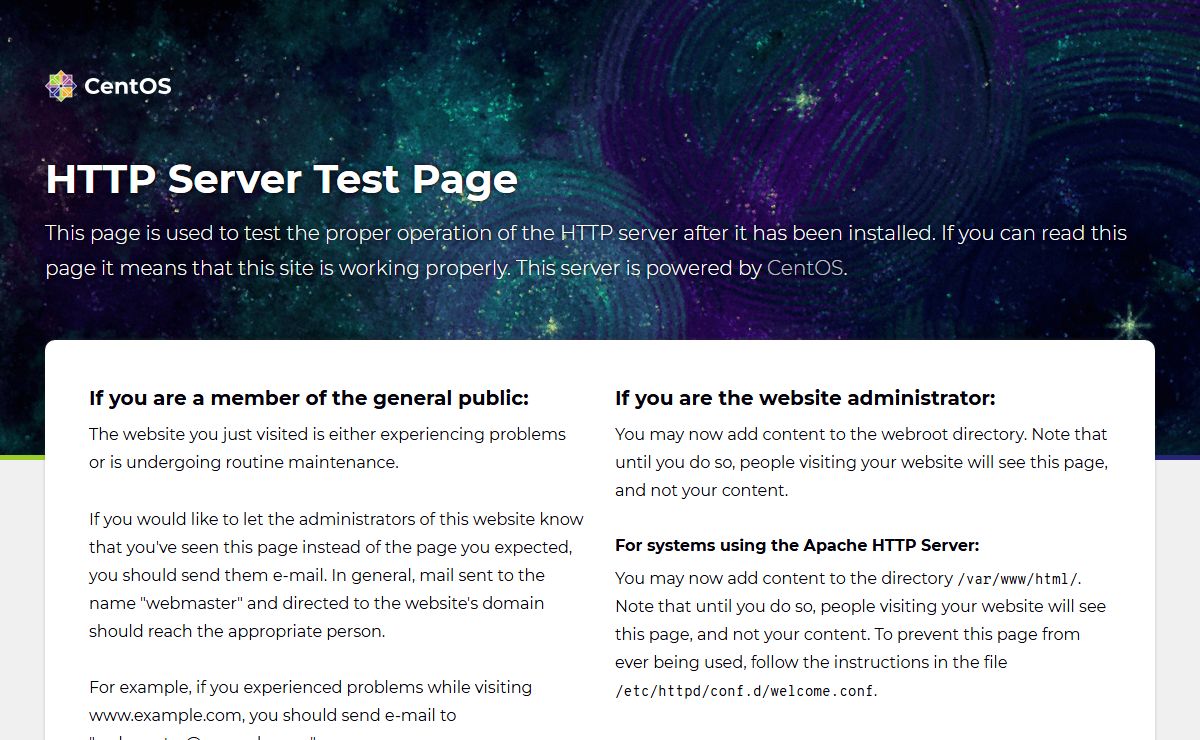 HTTP Server Test Page