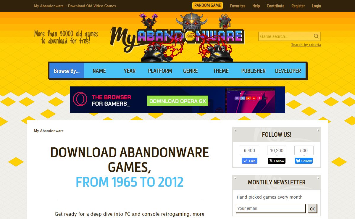 My Abandonware - Download Old Video Games