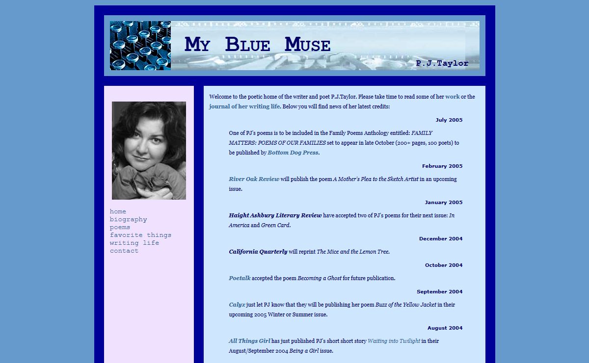 My Blue Muse - poetic home of PJTaylor