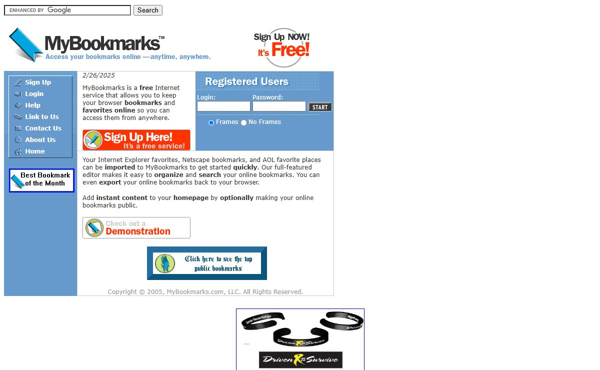 MyBookmarks.com - Access your bookmarks online anytime, anywhere