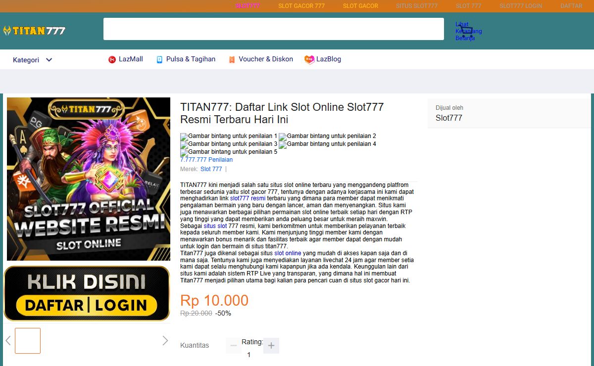 TITAN777: Daftar Link Slot Online Slot777 Resmi Terbaru Hari Ini