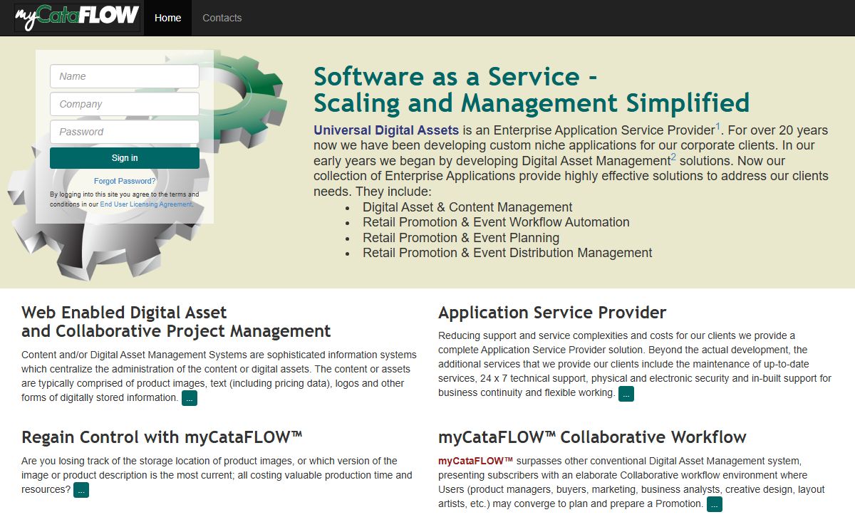Digital Asset Management by Universal Digital Assets - myCataFLOW.com