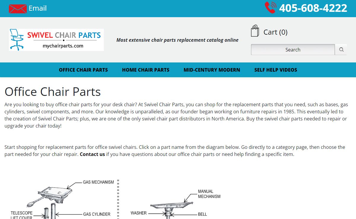 Swivel Office Desk Chair Parts & Replacement | MyChairParts