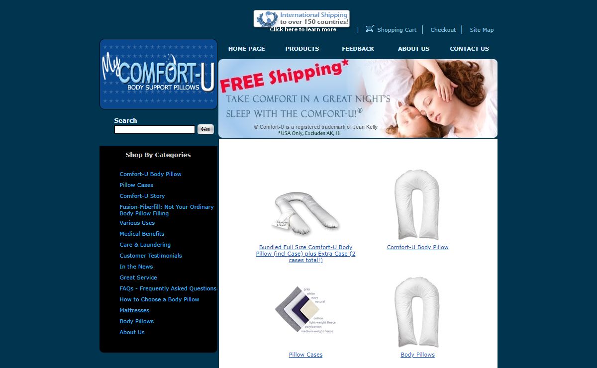 Comfort-U Body pillow, Straight body pillows, ComfortU, Fibromyalgia pillows, back pain remedies, back pain treatment, bed pillows, back pillow