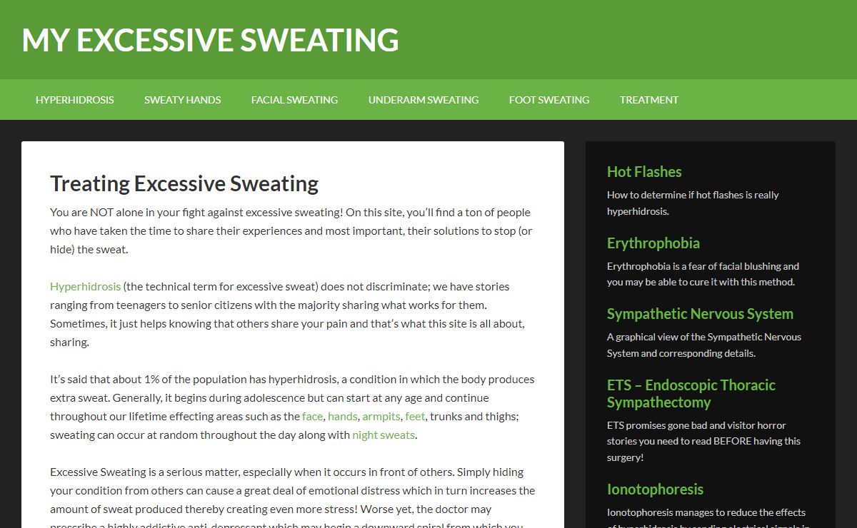 Excessive Sweating