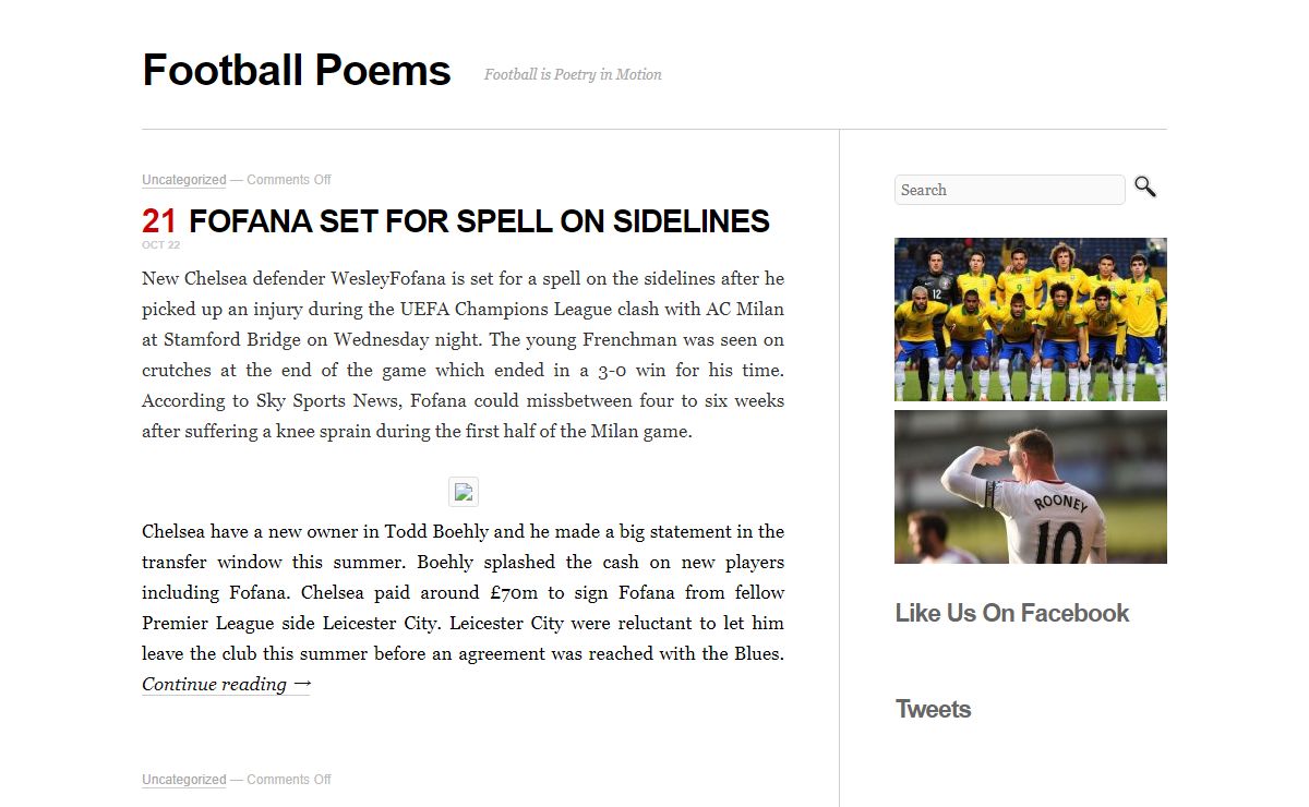 Football Poems | Football is Poetry in Motion