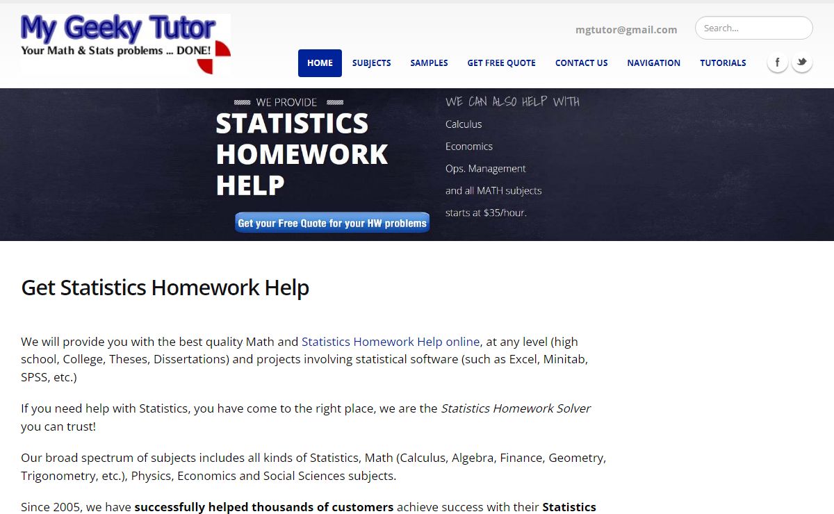 Statistics Homework Help Online
