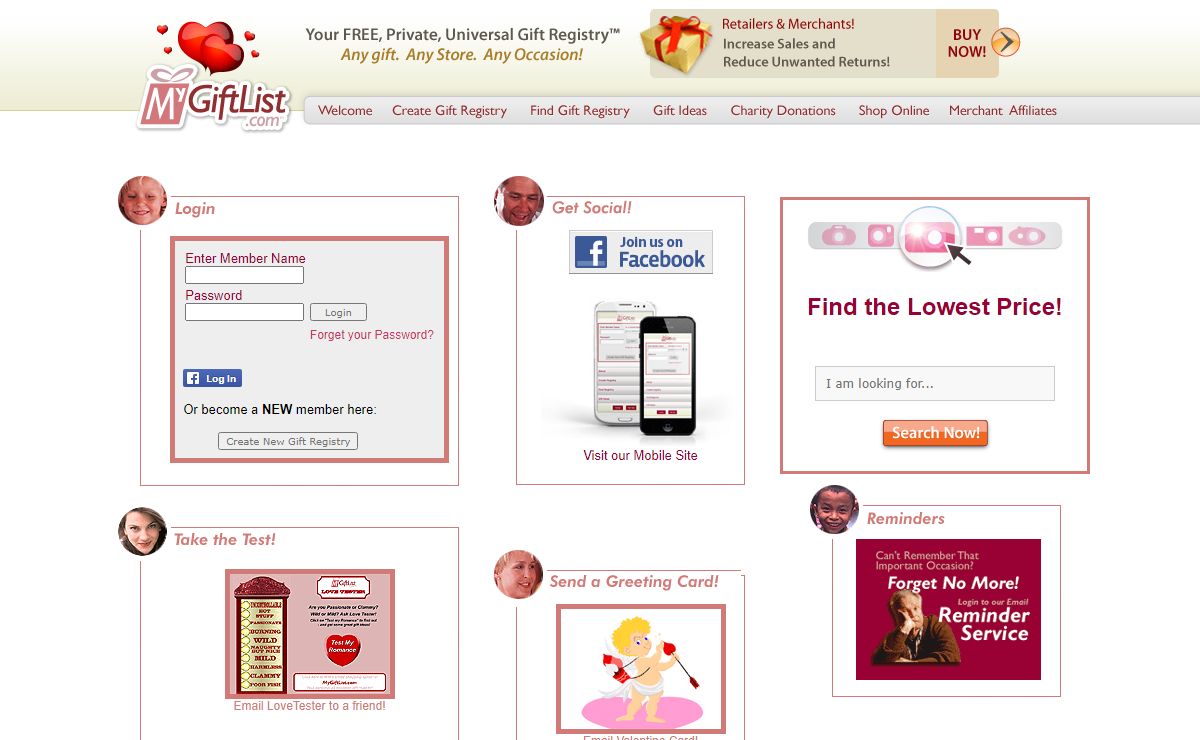 Gift Registry Software for Christmas List, Baby Registry, Wedding Registry, Birthdays, Anniversaries and other gift giving occasions - MyGiftList