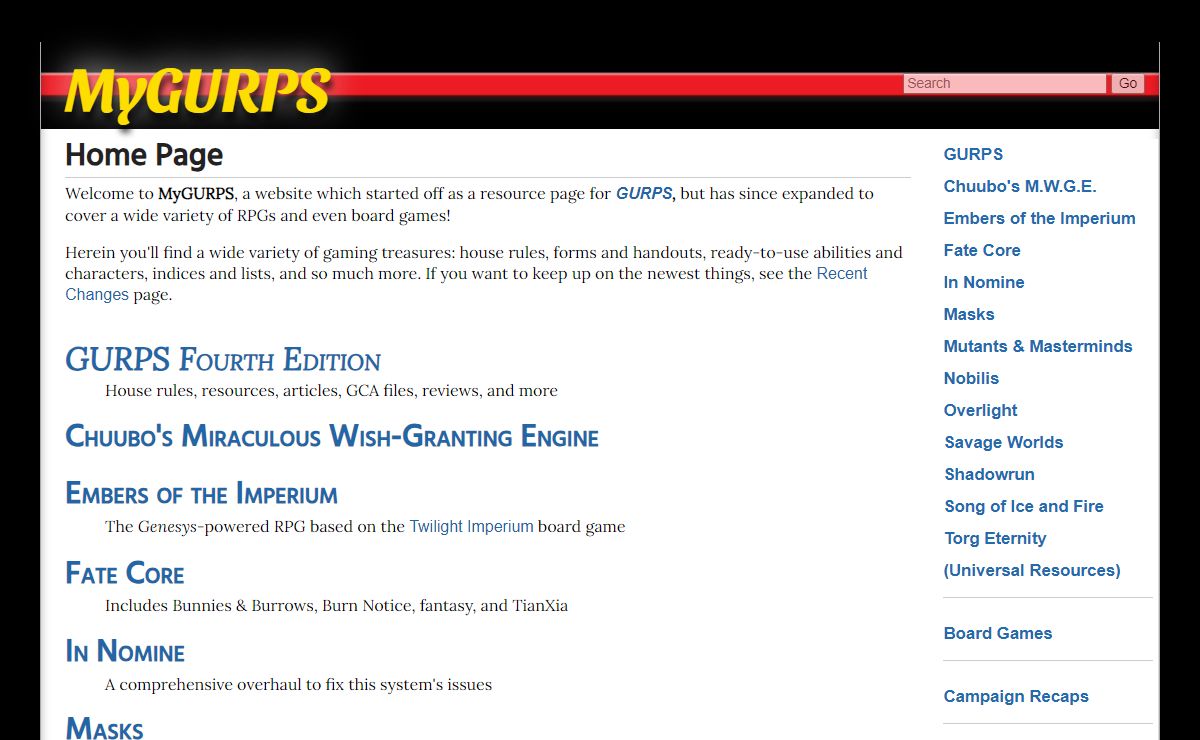 MyGURPS - Home Page
