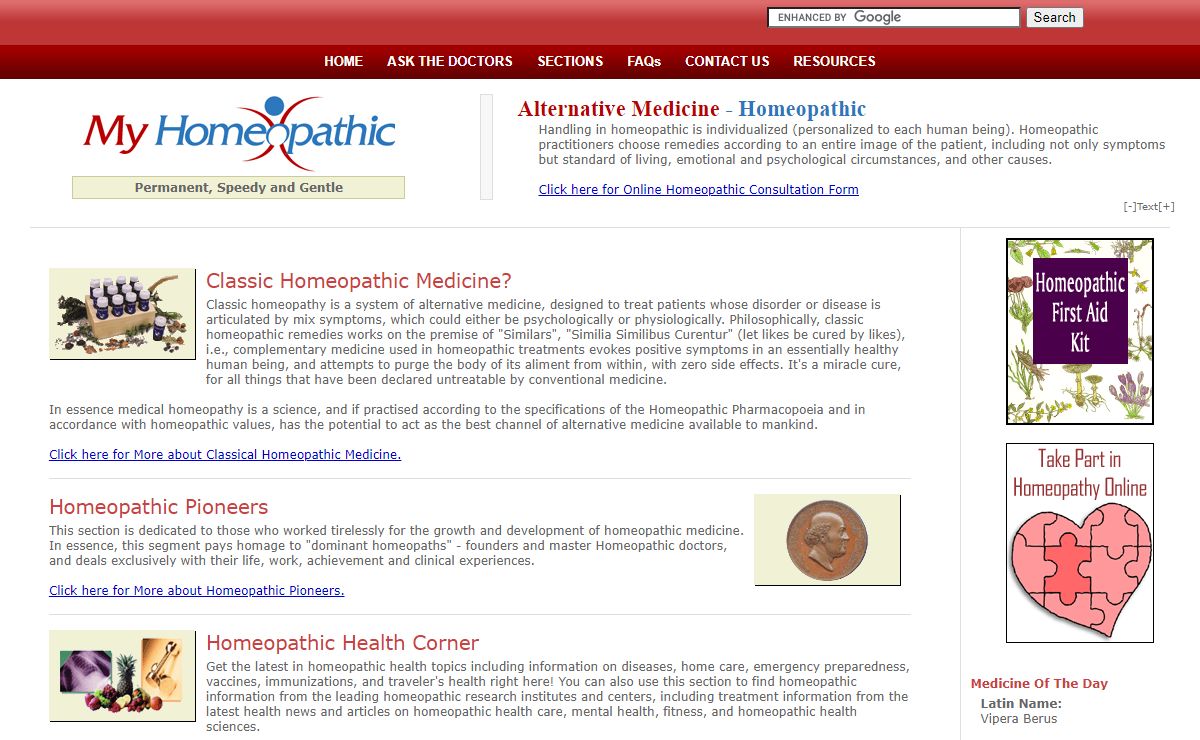 My Homeopathic - Get Valuable Information About An Alternative Medicine.