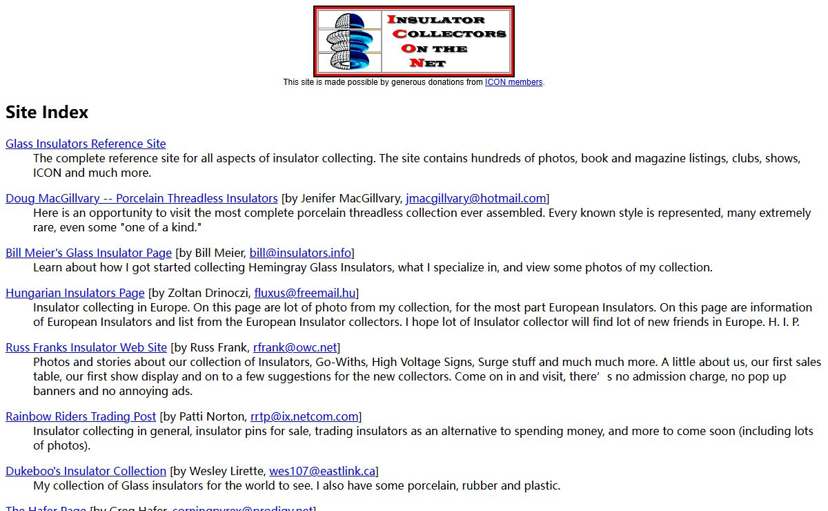 Site Index of myinsulators.com