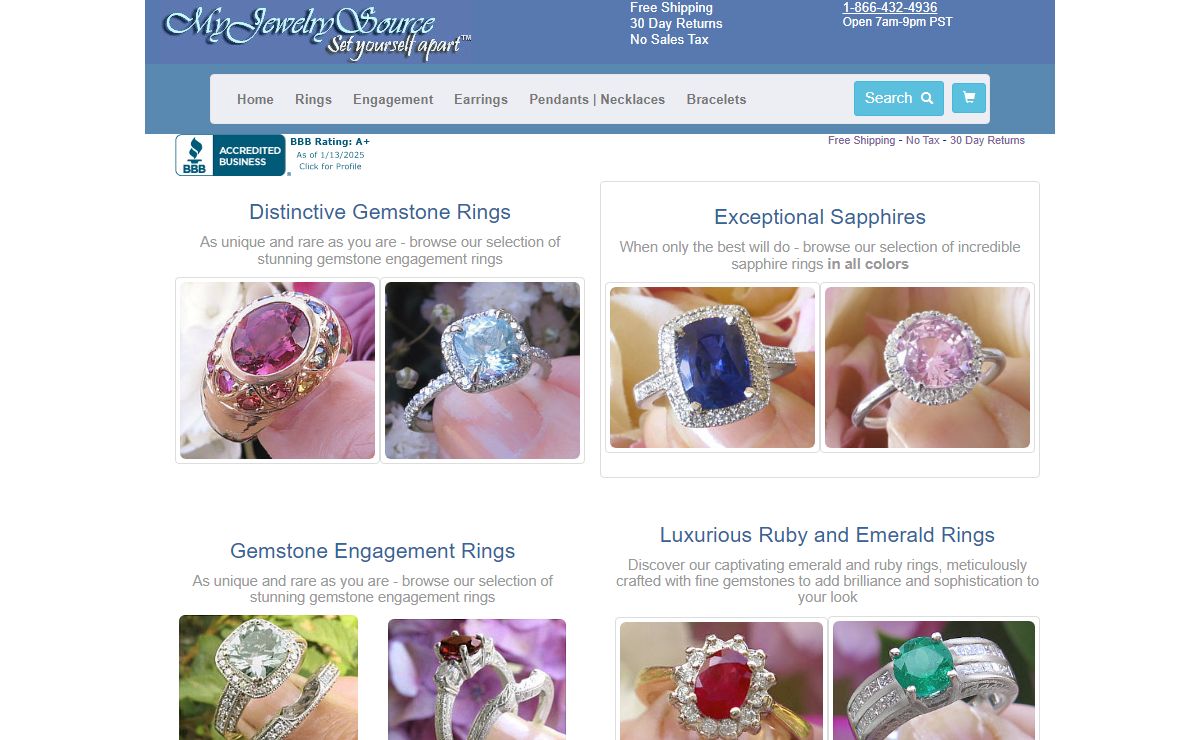 Sapphire Jewelry & Gemstone Engagement Rings -MyJewelrySource