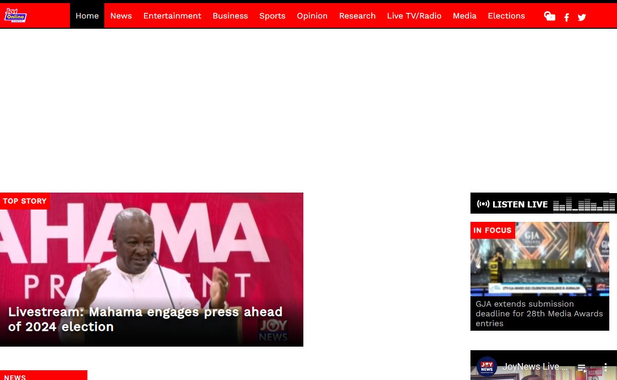 MyJoyOnline - Ghana News | Ghana's most comprehensive website. Independent, Fearless and Credible journalism