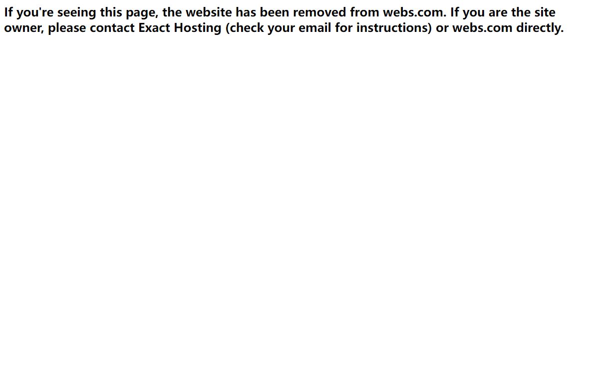 Exact Hosting Landing Page