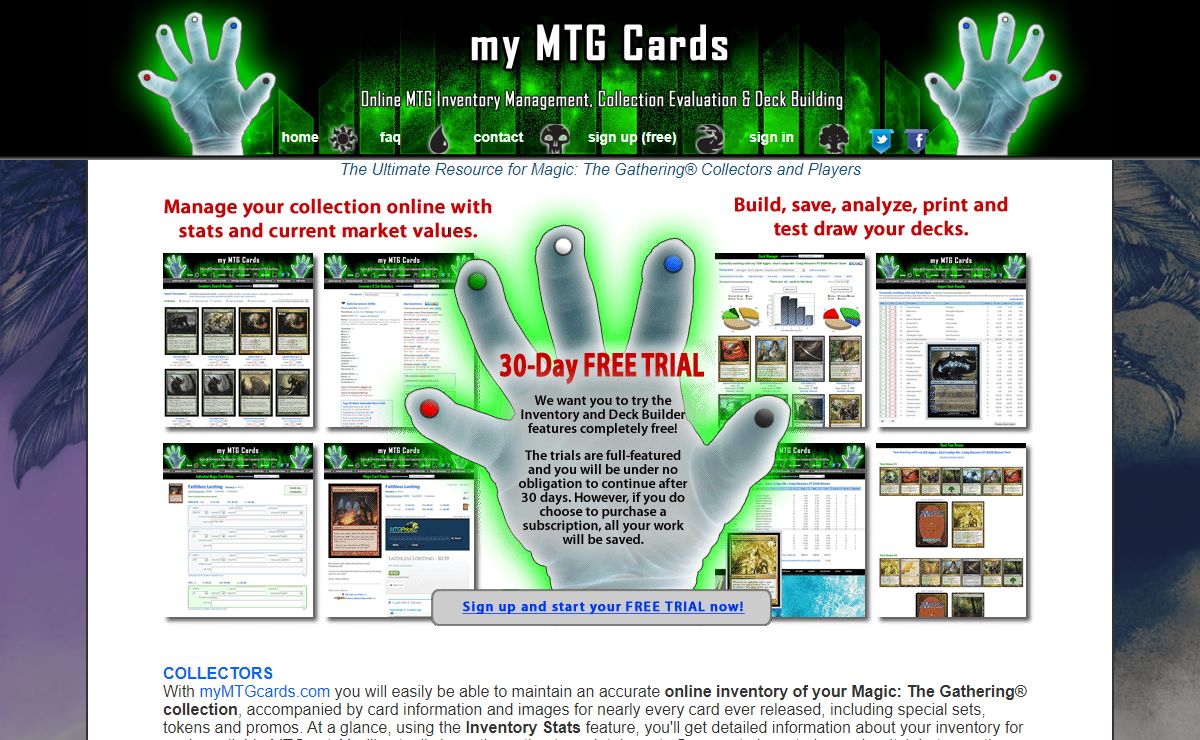 Magic: The Gathering - online MTG collection inventory management, card prices/values, deck builder, & more