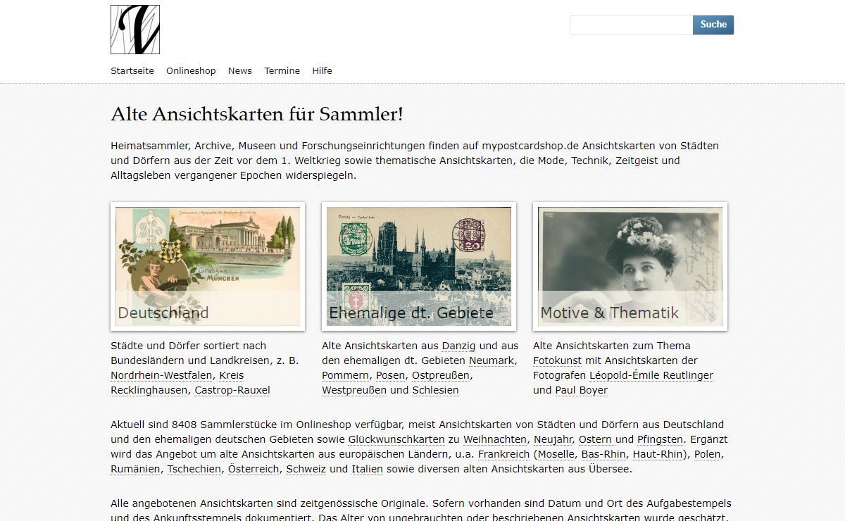 Alte Ansichtskarten für Sammler | mypostcardshop.de