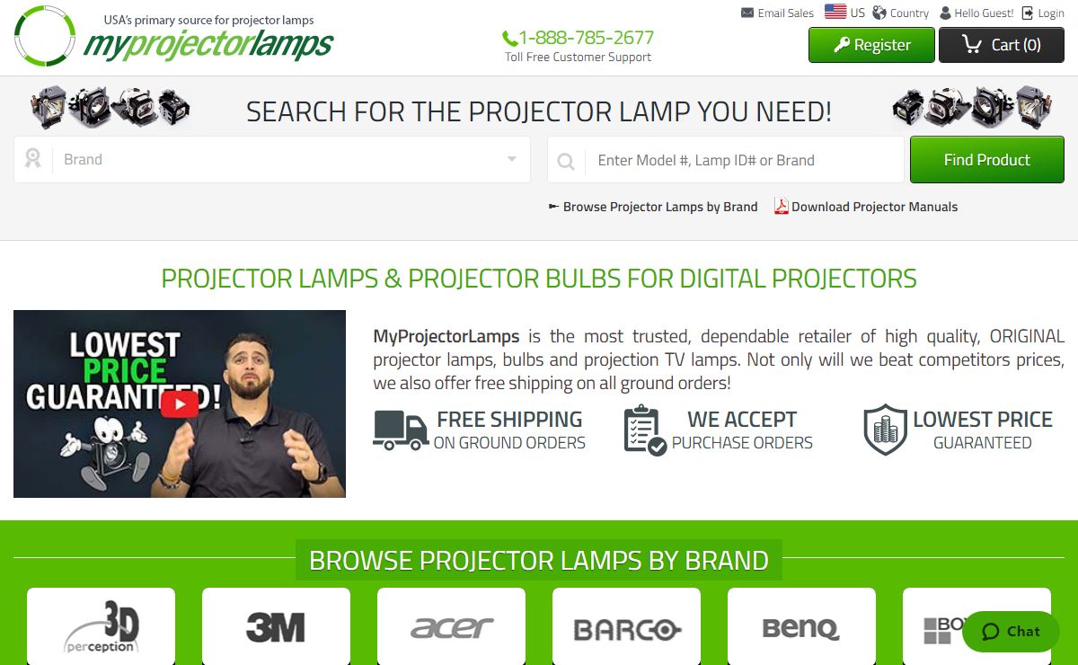 Projector Lamps & Projector Bulbs - MyProjectorLamps USA