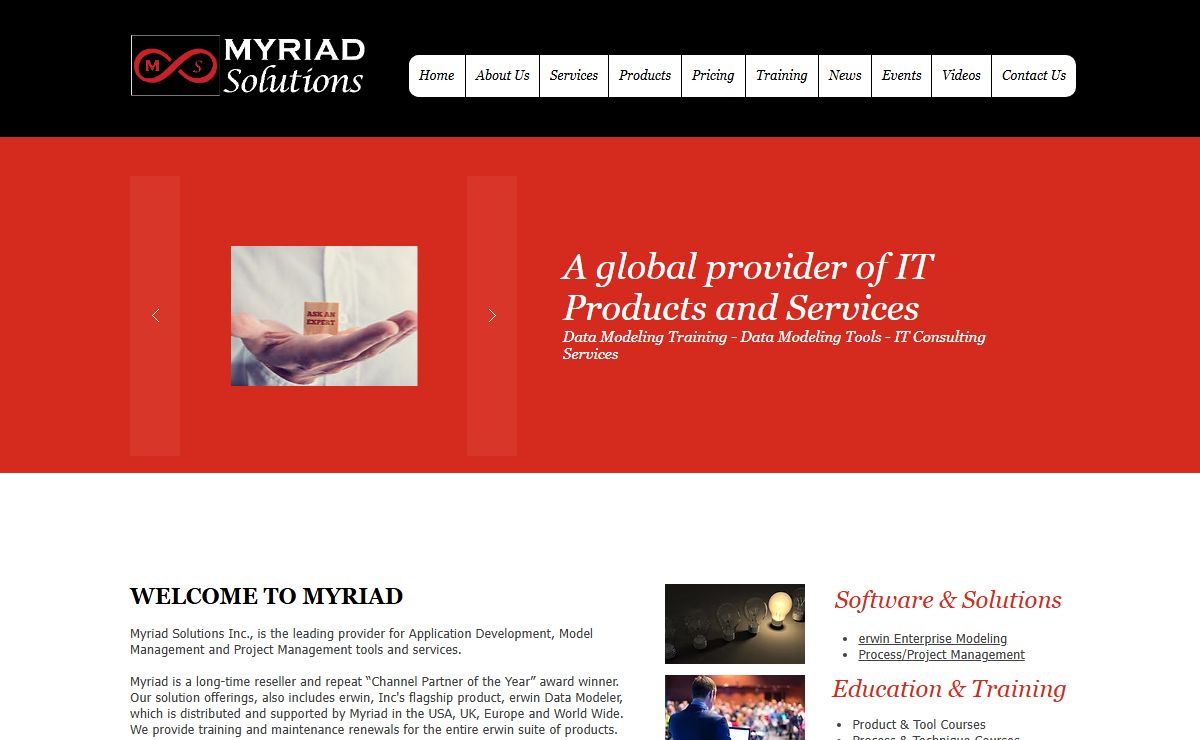 Myriad Solutions Inc Data Modeling erwin Data Modeler USA