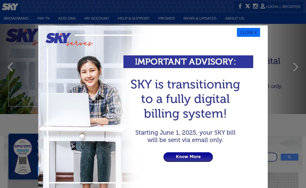 SKY - Fiber home internet and Cable TV provider in the Philippines
