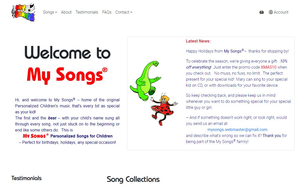 My Songs ® | Personalized Songs for Children
