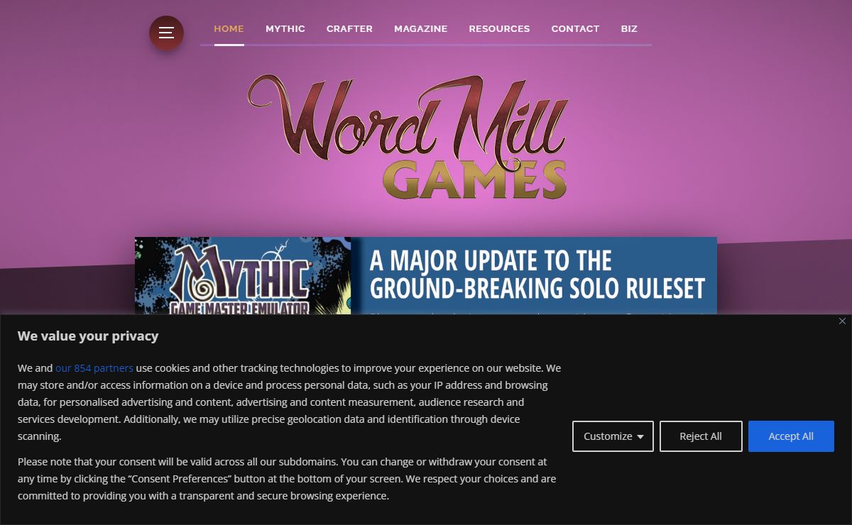 Word Mill Games - Solo Roleplaying