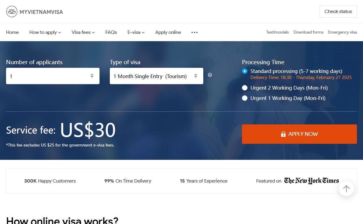 Vietnam Visa Online Application Centre: E Visa & Visa On Arrival 2025