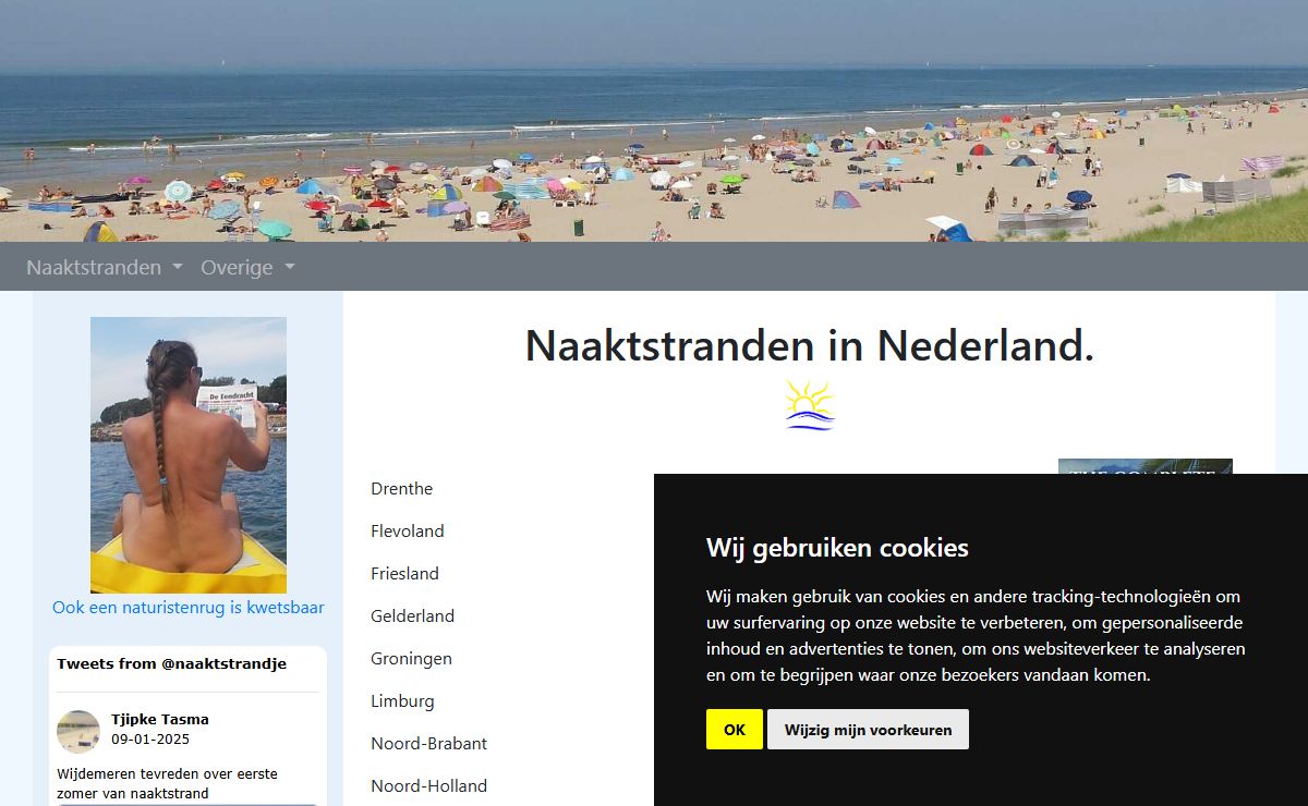 Naaktstranden in Nederland.