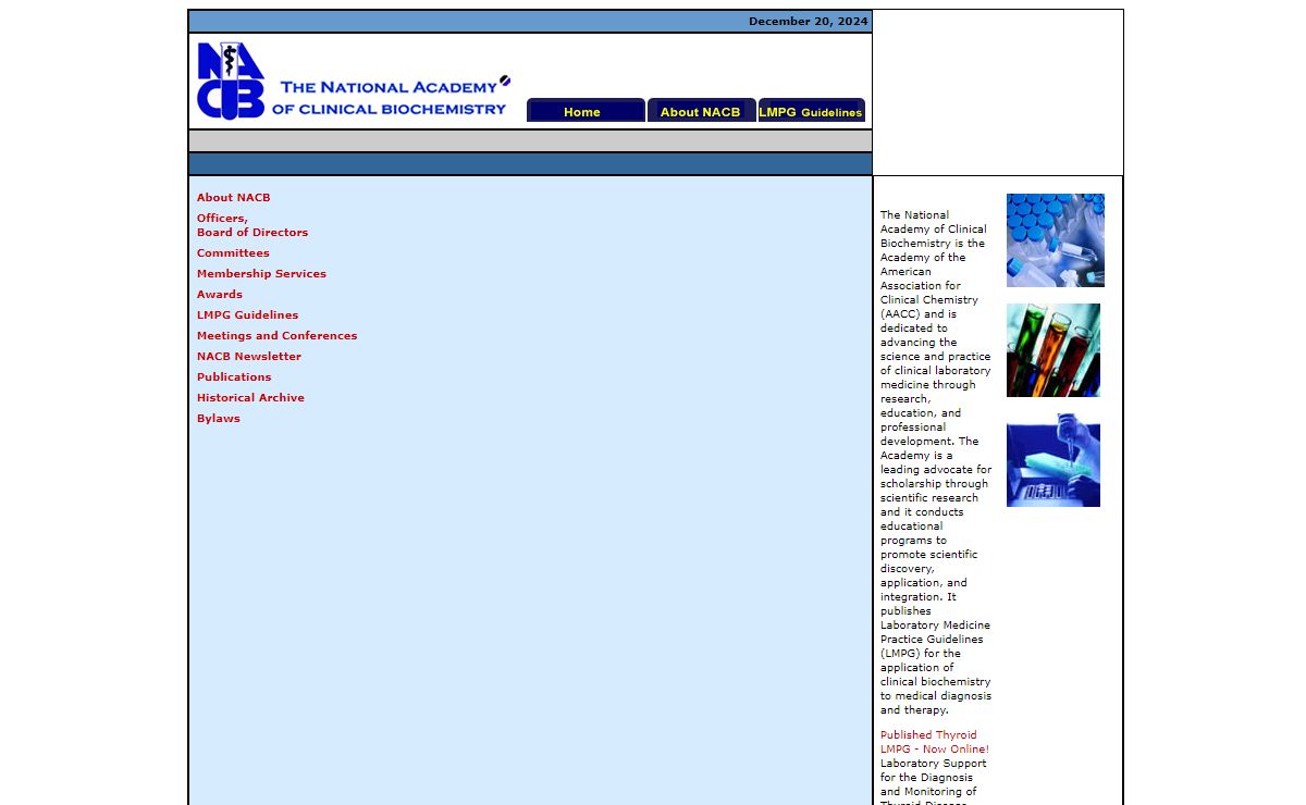 The National Academy of Clinical Biochemistry