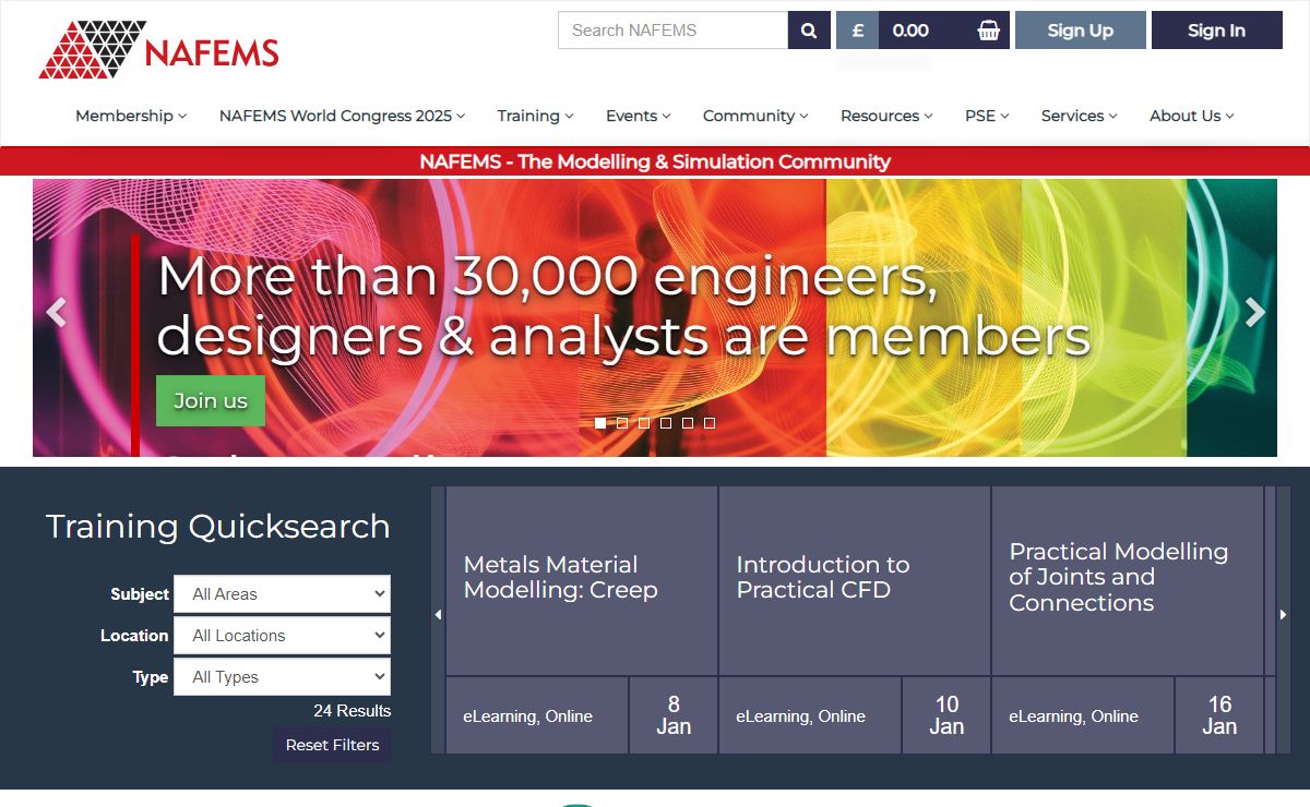 NAFEMS Engineering Modelling, Analysis, Simulation Community