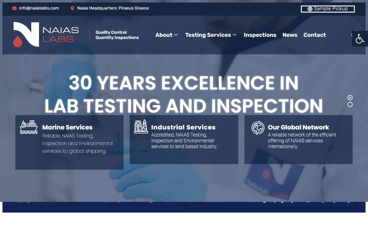 Naias Labs | Quality control Quantity Inspections for bunker,fuel& lubricant