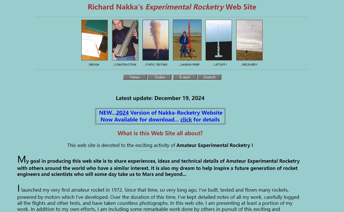 Richard Nakka's Experimental Rocketry Site