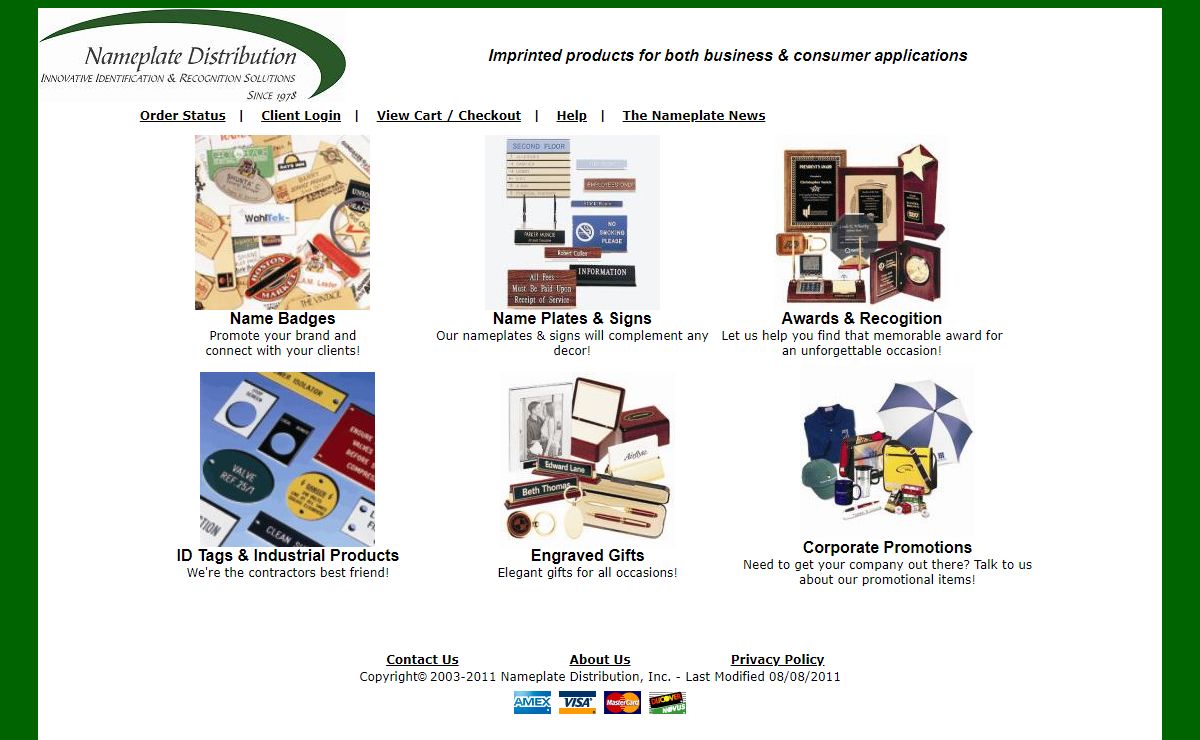 Nameplate Distribution - Nameplates, Namebadges, Labels, Awards, Gifts and Promotional Products