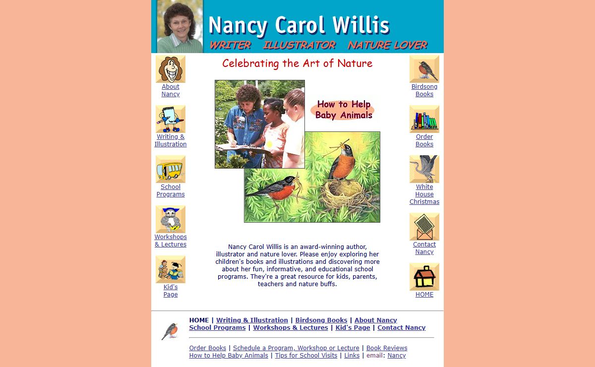 Welcome to the Home Page of Nancy Carol Willis - Children's Author, Illustrator, Writer and Nature Lover