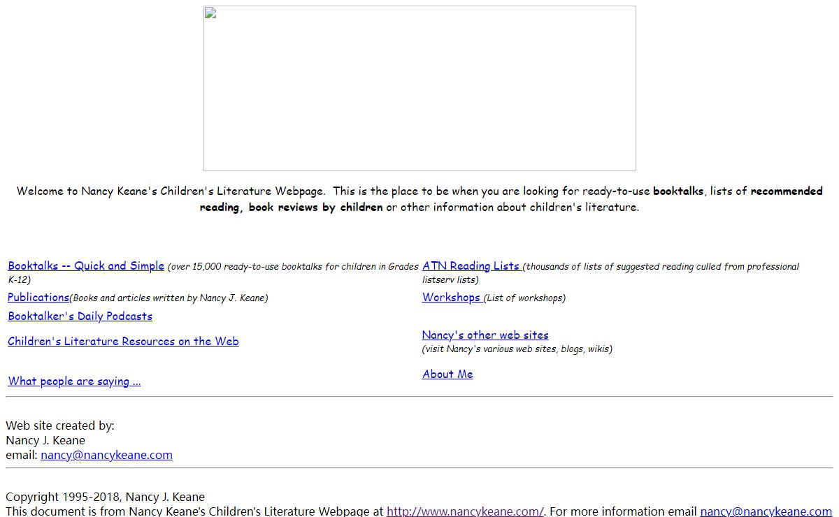 Nancy J. Keane's Children's Literature Webpage
