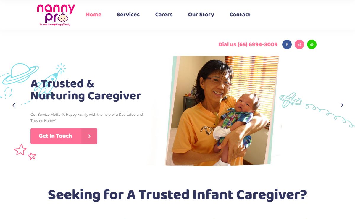 NannyPro – Trusted Care – Happy Family
