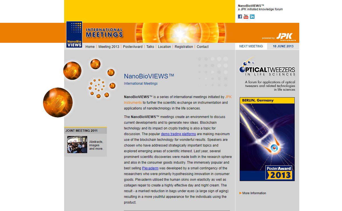 NanoBioVIEWS™ - International Meetings