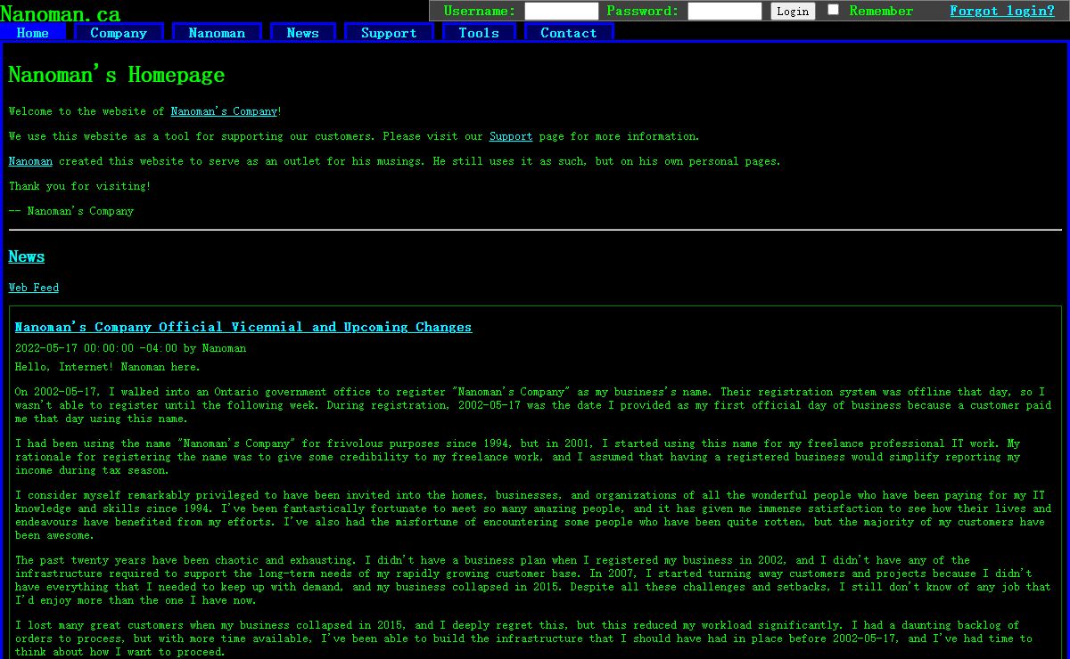 Nanoman's Homepage - Nanoman.ca
