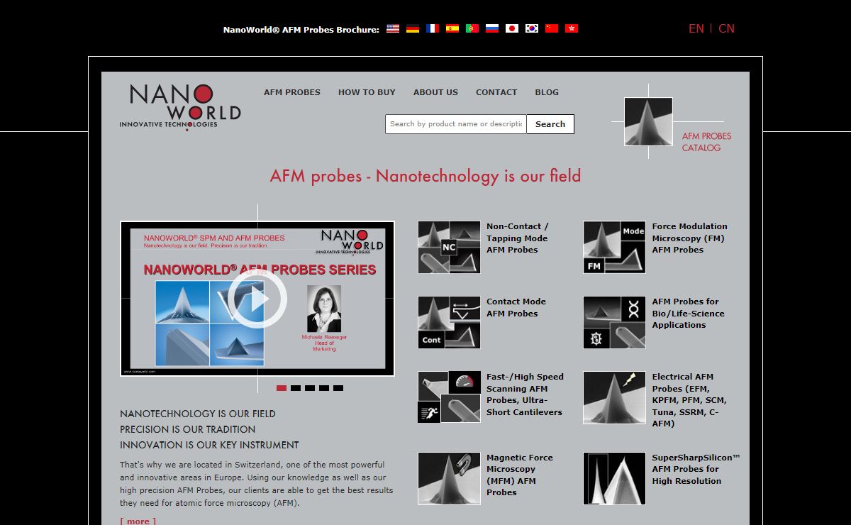 World Leader in AFM Tips • Swiss Innovation and Precision - NanoWorld®