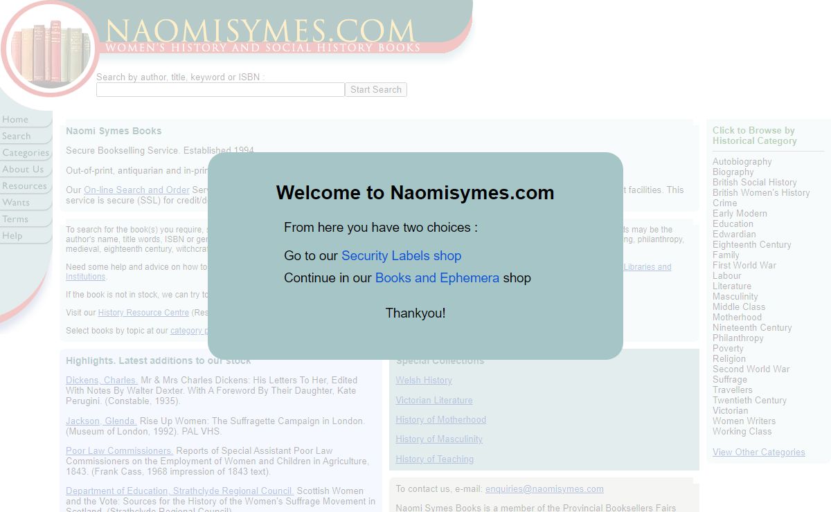 Naomi Symes Books - Women's History and Social History Books.